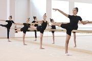 Karolina Tarasova, Ksenia Savinova, Elvira Belyaeva and Isabella Rojas during choreography class