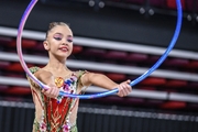 Ksenia Savinova during the hoop exercise