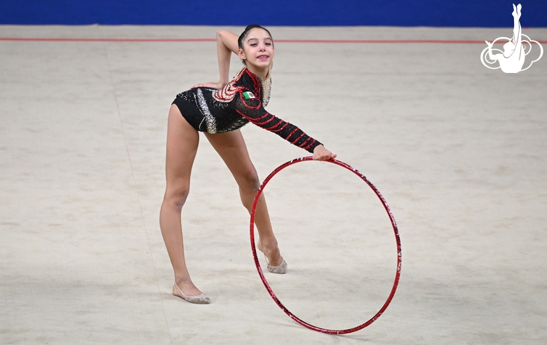 Elisa Valentina Novelo Evia during the hoop exercise