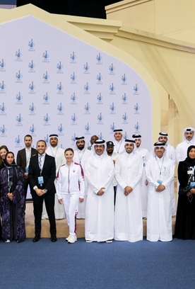 Alina Kabaeva thanked partners from the Aspire Zone Foundation after the end of the competition in Doha