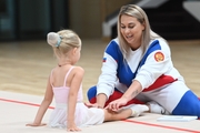 Academy Coach Evgenia Eliseeva with a young participant in selection