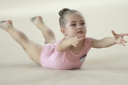 Young gymnast at the mAlinka tournament