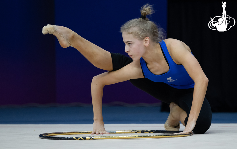 Johanna Simone Pertens during the podium training
