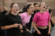 Alla Dukhova's dance studio TODES intensive course participants during a flash mob