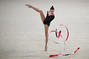 Ulyana Yanus during the ribbon exercise
