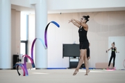 Gymnast Kimaya Karle during training at the Academy