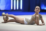 Isabella Rojas during an exercise with a ball