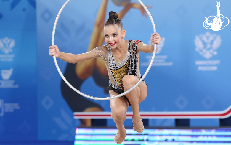 Sofia Ilteriakova wins the all-around gold medal in the individual competition at the CIS Games