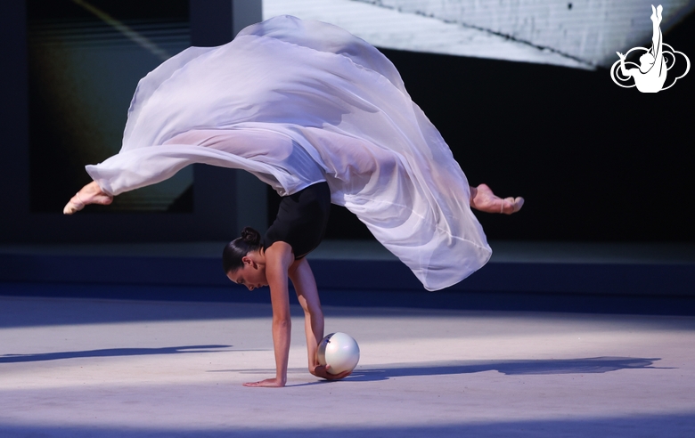 Lala Kramarenko during the Yin and Yang routine