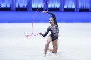 Silva Sargsyan during an exercise with a jump rope