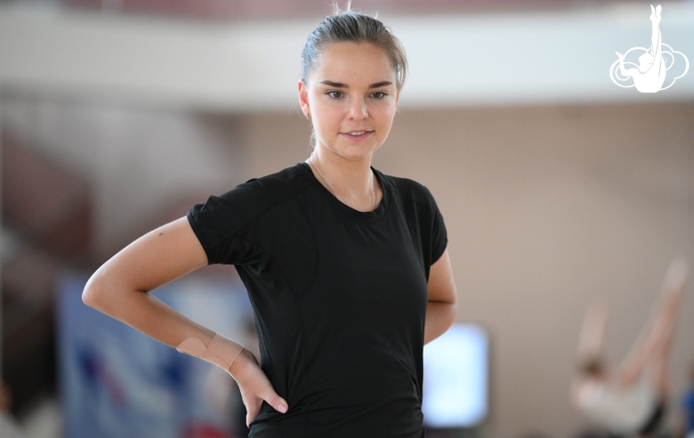 Dina Averina during the training session in the Academy