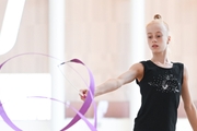 Olga Chernykh during an exercise with a ribbon