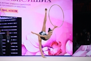Nikol Rimarachin Diaz during an exercise with a hoop