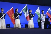 Participants of the celebration ceremony at the Sky Grace-2023 tournament in Beijing