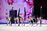 Academy group team gymnasts during their clubs routine