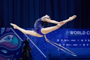 Darja Varfolomeev during an exercise with hoop