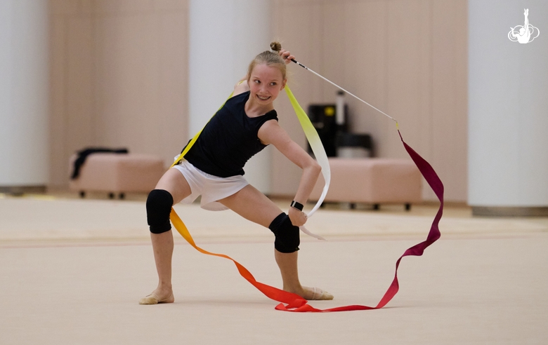 Evelina Tandalova during a training session at the Academy