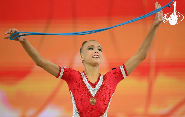 Kristina Voitenko during the rope exercise