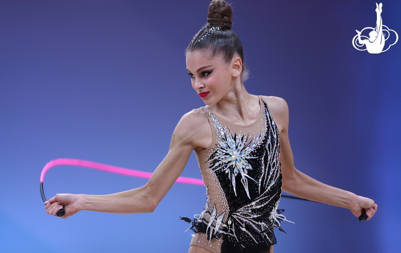 Nelli Saghatelyan during the rope exercise