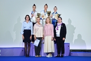Пьедестал многоборья среди сениорок