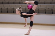 Sofia Smirnova during an exercise with a ball