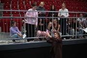 September 19, 2026. Olympic champion Alina Kabaeva with fans at the third stage of the Cup of the Strongest in St. Petersburg