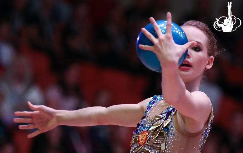 Alina Protasova (Russia) during the ball exercise