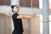 Gymnast Kimaya Karle during training at the Academy