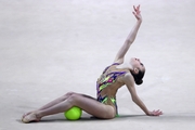 Karina Kamenetsky (Canada) during an exercise with a ball