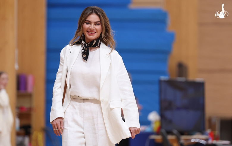 31 июля 2026 года. Олимпийская чемпионка Алина Кабаева во время тренировки в Новогорске