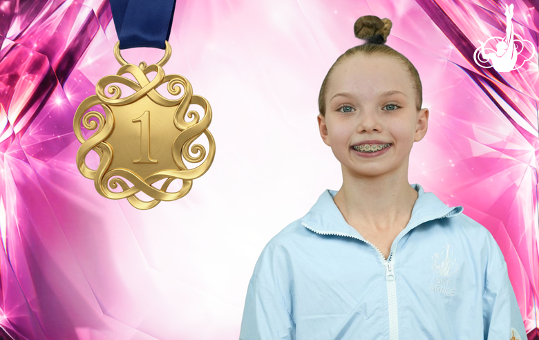 Эвелина Тандалова стала чемпионкой в многоборье на международном турнире «Хрустальная роза» по программе преюниорок