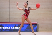 Ksenia Savinova during an exercise with a ball