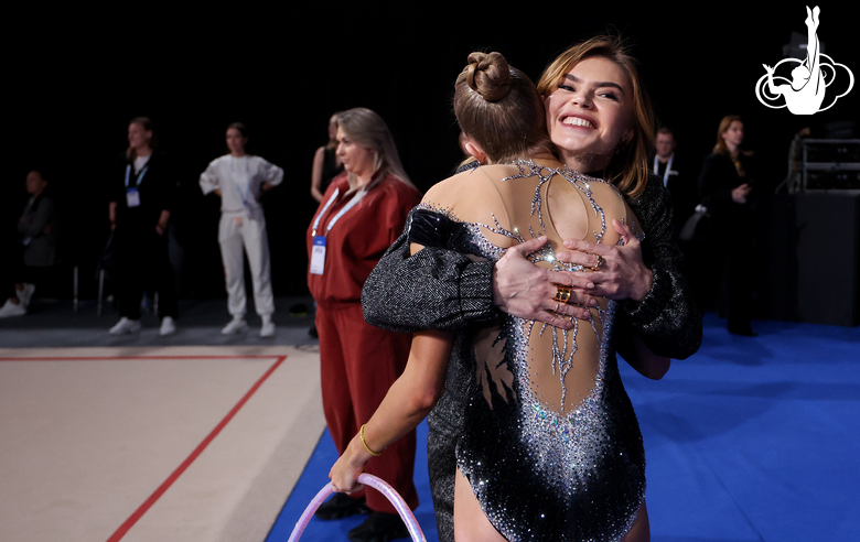 March 4, 2026. Olympic champion Alina Kabaeva with Alexandra Borisova at the Russian Championship in Moscow