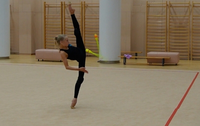 Отработка комбинированного элемента с олимпийской чемпионкой