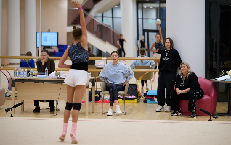 September 30, 2026. Olympic champion Alina Kabaeva and the Academy coaches during a training session