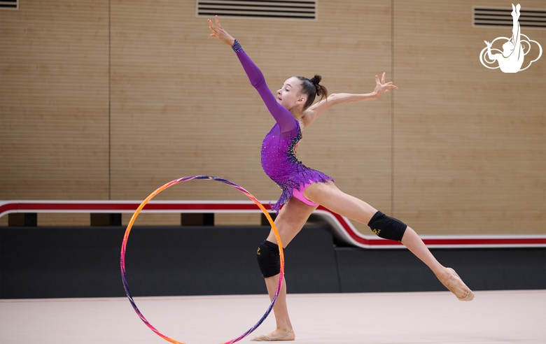 Яна Сакович во время контрольной тренировки перед турниром Evgeniya Cup