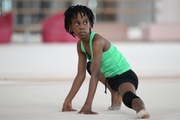 Gymnast Nkenko Sita Davina Chanselvi from the Republic of Congo during the exercise