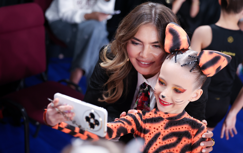 August 22, 2025. Olympic champion Alina Kabaeva and young gymnasts at the international Cup of the Strongest Athletes of the Russian Federation and the Republic of Belarus tournament