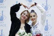 Mariia Borisova with coach Irina Gusarova