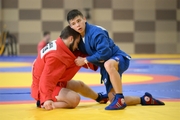 Participants of the training camp during training at the Martial Arts Academy