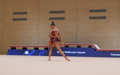 Arina Tkachuk's ball routine at the interregional Sky Grace Cup tournament