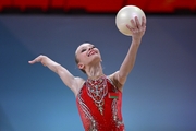 Ksenia Evdokimova during the ball exercise