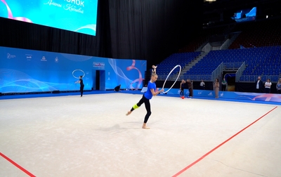 The Olympic champion closely watched our gymnasts' training at SKA Arena