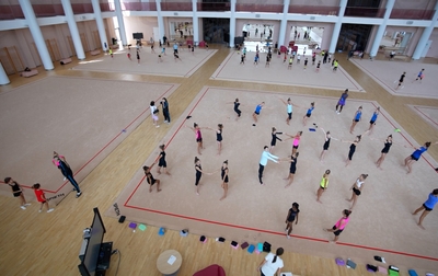 Training of gymnasts from Congo under guidance of Ekaterina Lots and Elizaveta Chernova