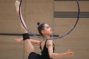 Anna Vakulenko during an exercise with a hoop during floor testing