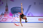 Vladislava Sharonova during a ribbon exercise