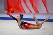 Miroslava Monina during the ball exercise