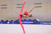 Kira Babkevich during an exercise with a ball