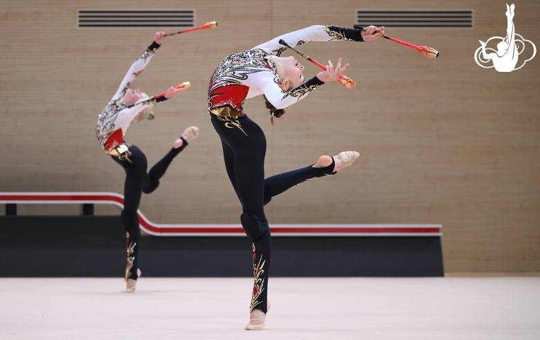 Групповички Академии во время контрольной тренировки перед соревнованиями России и Белоруссии