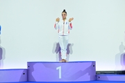 Ксения Савинова во время церемонии награждения